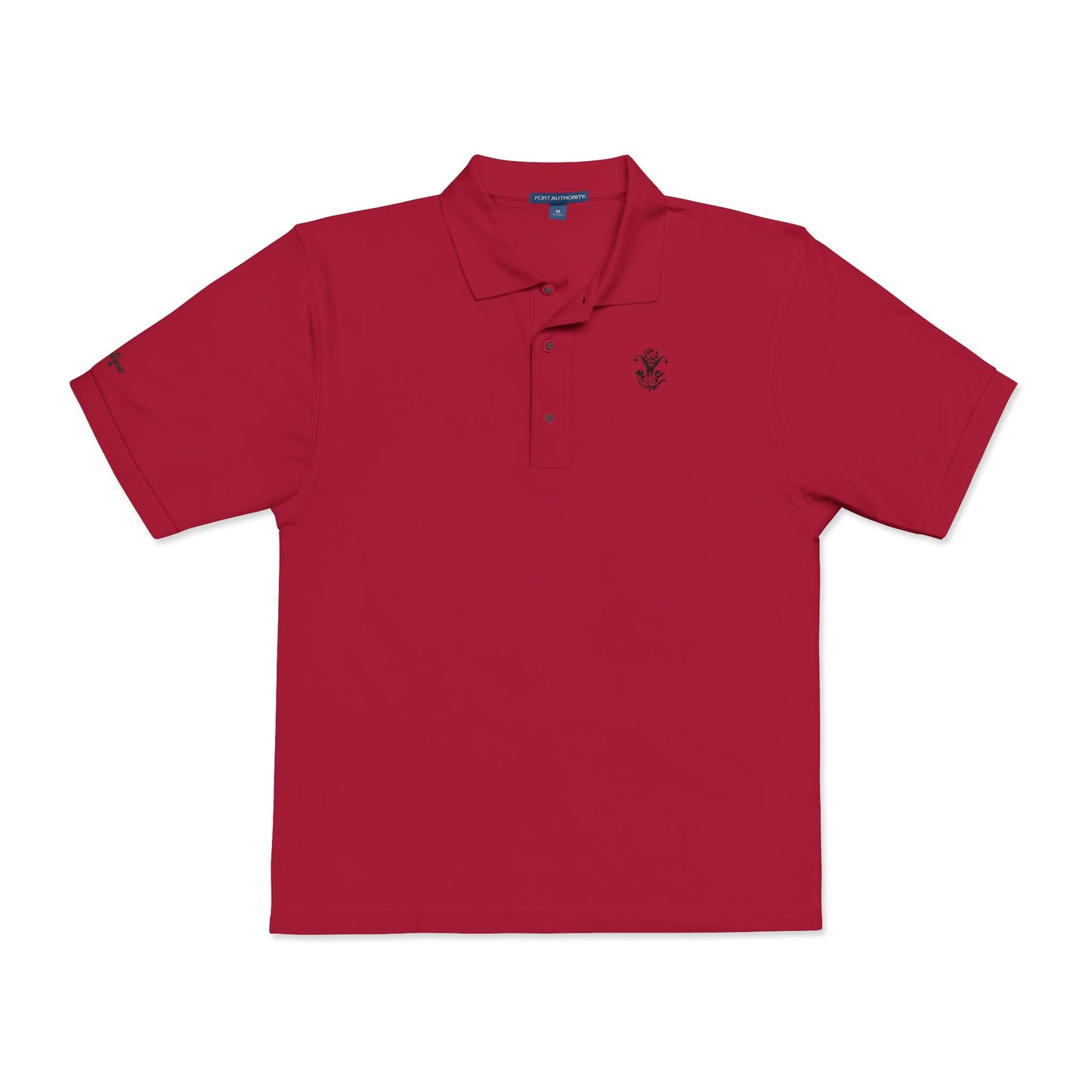 Embroidered "Wine" Silphium Polo Shirt - Classic Style