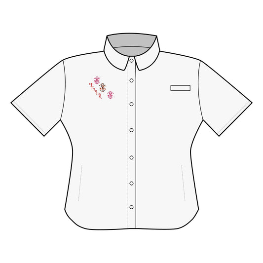 Women’s  "Dianthus Typewriter" PFG Tamiami™ II Embroidered Short Sleeve Shirt