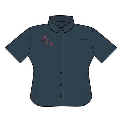 Women’s  "Dianthus Typewriter" PFG Tamiami™ II Embroidered Short Sleeve Shirt