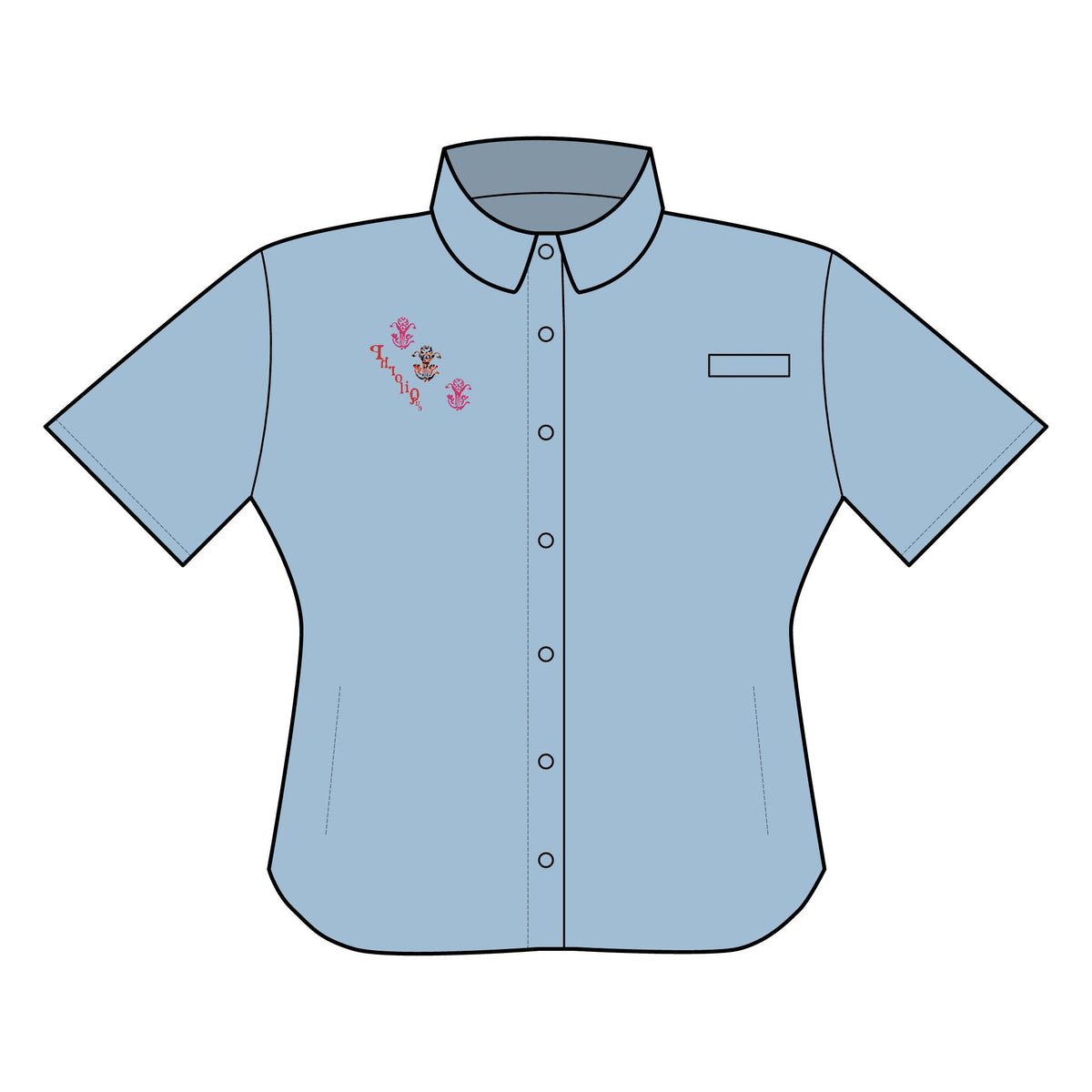 Women’s  "Dianthus Typewriter" PFG Tamiami™ II Embroidered Short Sleeve Shirt