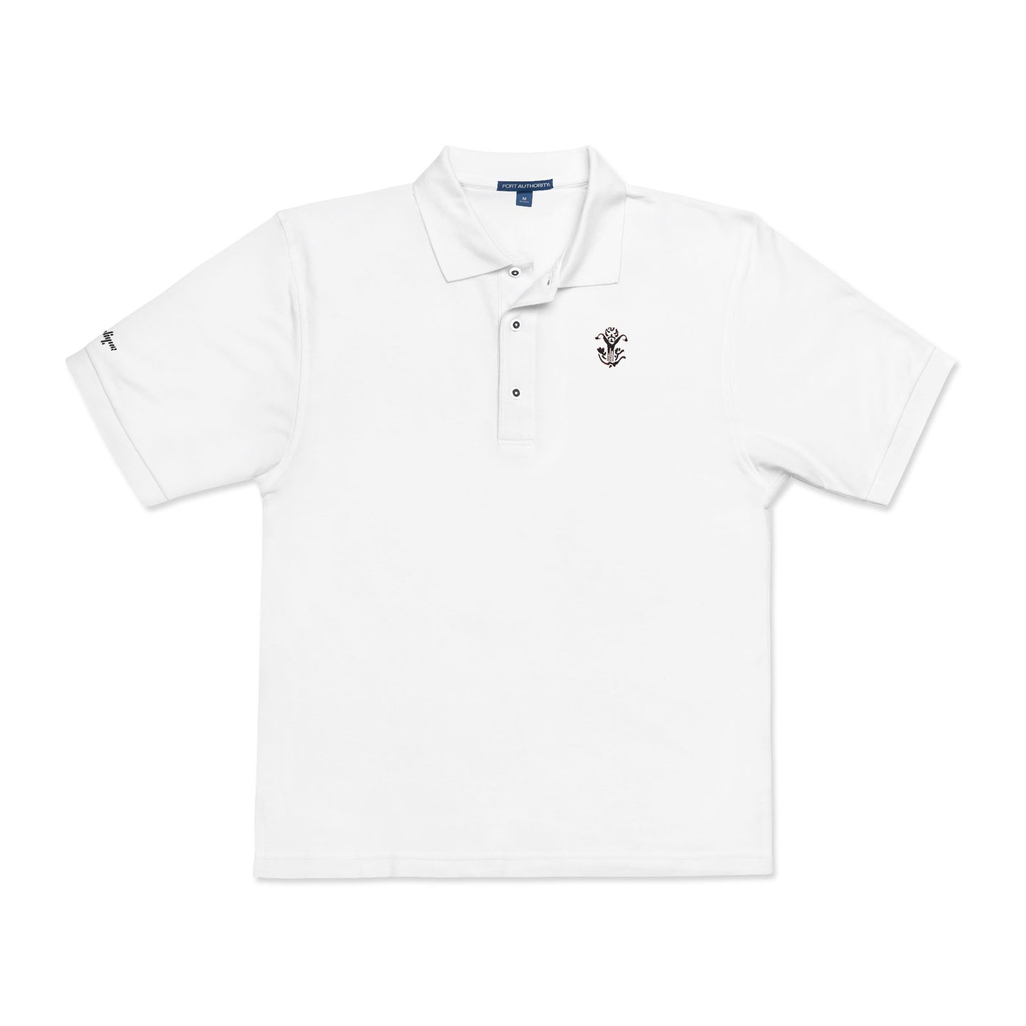Embroidered "Wine" Silphium Polo Shirt - Classic Style