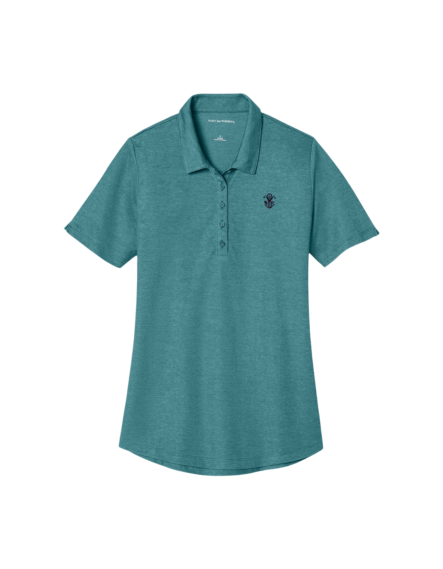 Embroidered "Plaid" Silphium Women's Polo Shirt - Fine Pique Blend Style