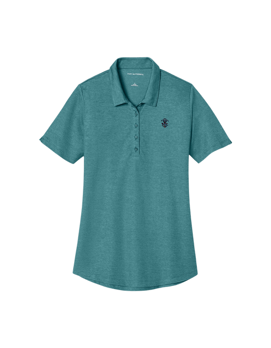 Embroidered "Plaid" Silphium Women's Polo Shirt - Fine Pique Blend Style