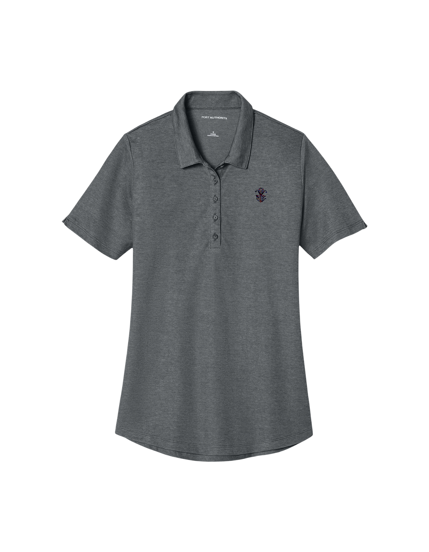 Embroidered "Plaid" Silphium Women's Polo Shirt - Fine Pique Blend Style