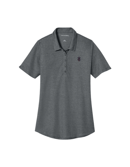 Embroidered "Plaid" Silphium Women's Polo Shirt - Fine Pique Blend Style