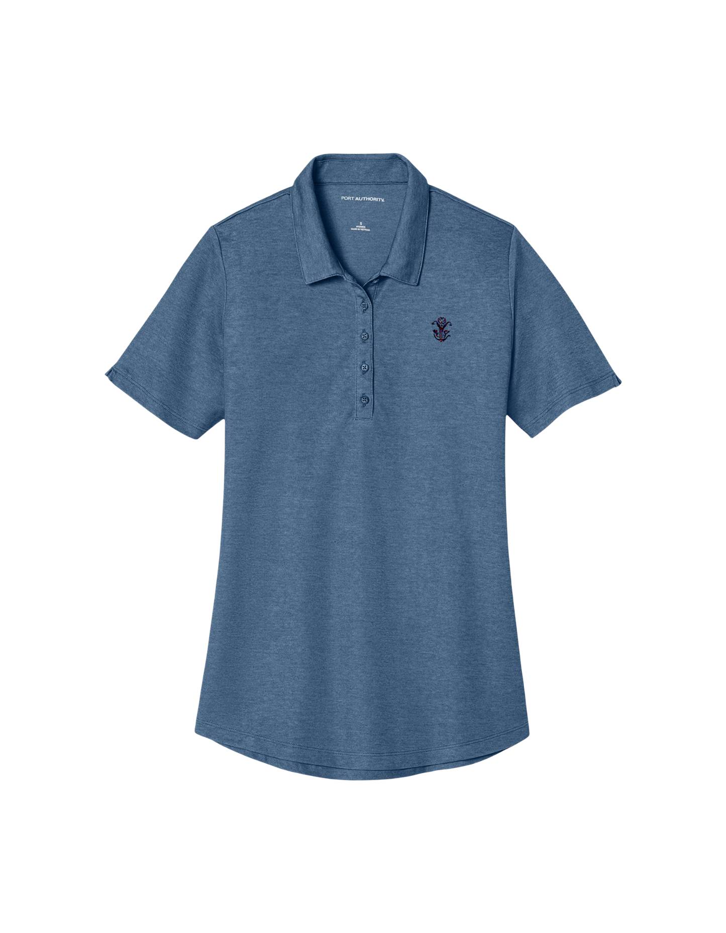 Embroidered "Plaid" Silphium Women's Polo Shirt - Fine Pique Blend Style