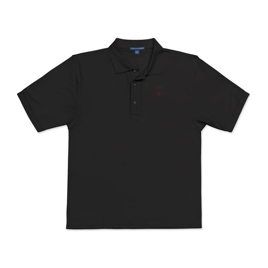 Embroidered "Wine" Silphium Polo Shirt - Classic Style