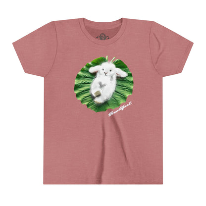 "Bunni on Leaf 9" Youth Short Sleeve T-Shirt