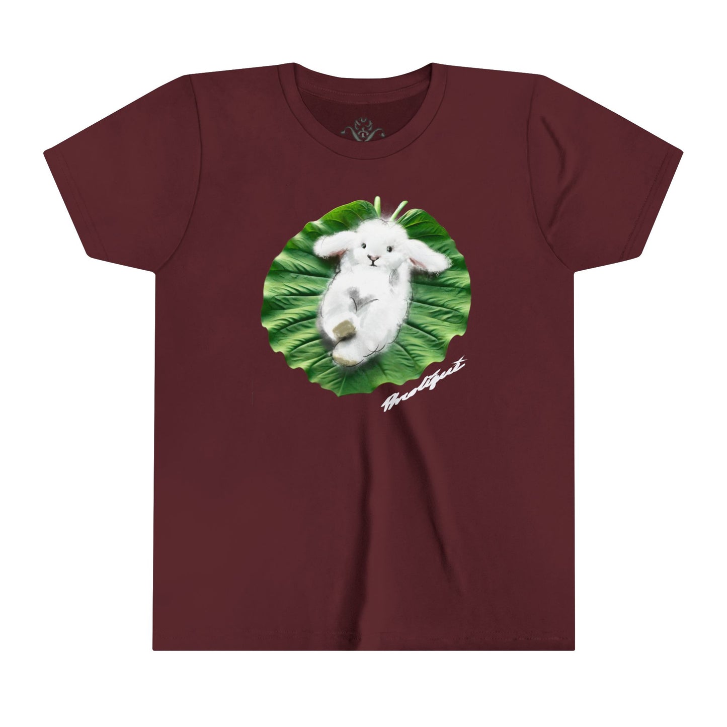 "Bunni on Leaf 9" Youth Short Sleeve T-Shirt